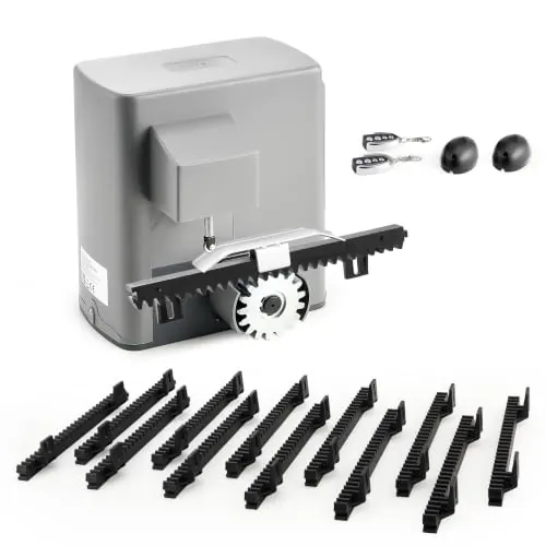CO-Z 600KG Motor Puerta Corredera con 4M Cremallera de Nailon, 2 Control Remoto y Sensores Infrarrojos 280W Motor para Puerta Corredera para Puerta de Jardín, Garaje