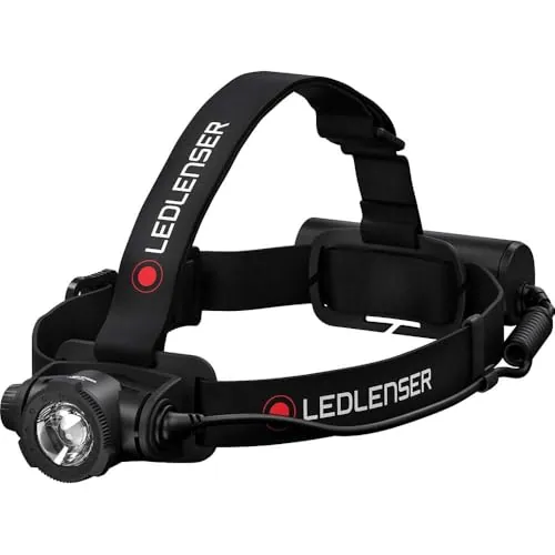 Ledlenser LED502122 Linterna Frontal LED H7R Core, 1000 LM, Recargable con batería de Litio, IP67 a Prueba de Agua, Luz Constante, Negro, Talla única, 250 m