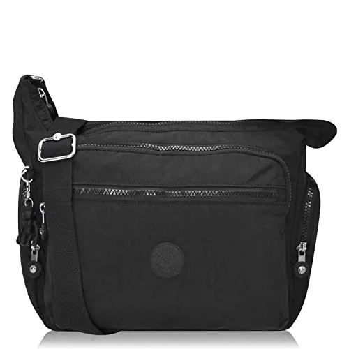 Kipling Gabbie, Bolso Bandolera para Mujer, Talla única, Black Noir