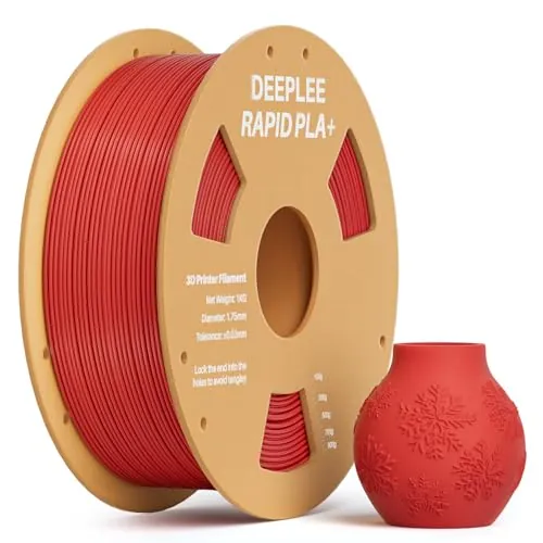 DEEPLEE Filamento PLA+ Alta Velocidad 1.75 mm, 1 kg Rojo