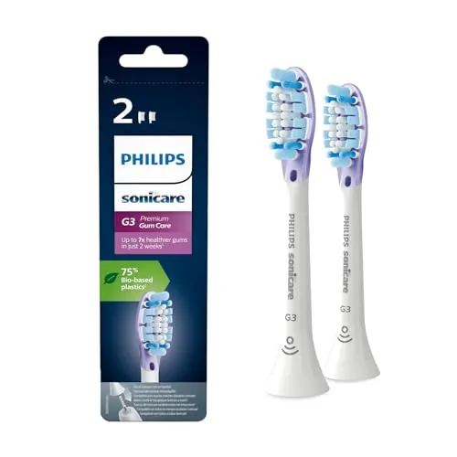 Philips Sonicare HX9052/17 - Pack de dos cabezales cuidado de las encías, con tecnología RFID para Diamond Clean Smart, color blanco