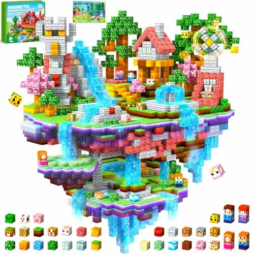 Subtail 507 Pezzi Costruzioni Magnetiche per Bambini, Blocchi Magnetici