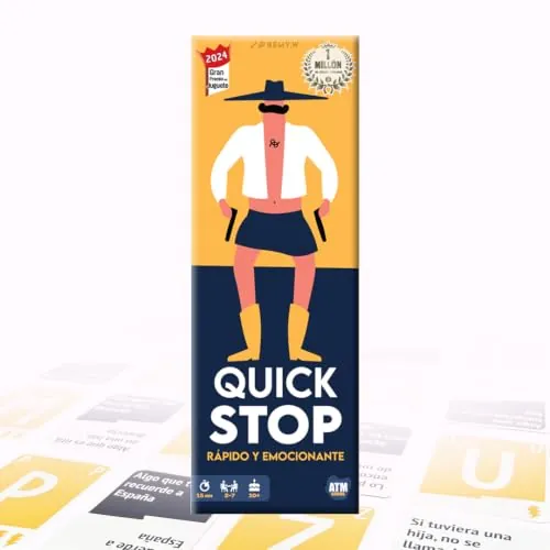 QuickStop - Juegos de Mesa para Familia y Amigos - Dinámico y Divertido - De 2 a 7 Jugadores - Gran Premio del Juguete 2024 - Regalo Original | Juego de Viaje
