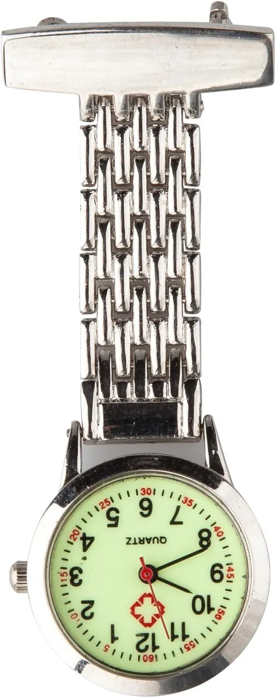 TRIXES Reloj a Cuarzo Plata Enfermeras Resplandece en Oscuridad