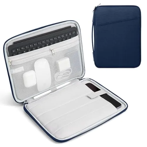 TiMOVO Funda Tableta 9-11" para iPad A16 & Galaxy Tab, Índigo | Bolsa Protectora con Bolsillos, Compatible con iPad 10,9/10,2", Air 11" 5.ª/4.ª gen., Galaxy Tab A9+/A11+ 11", Tablets 11Inch