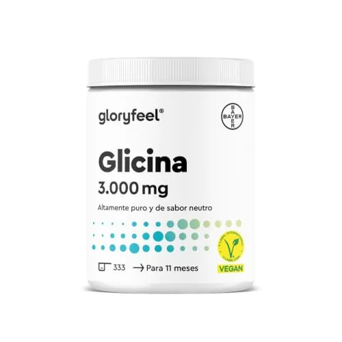 Glicina en polvo 1000g (330 porciones), 3000mg de L-glicina al día