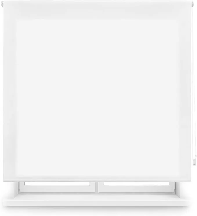 Blindecor Ara | Estor enrollable translúcido liso - Blanco Roto, 160 x 175 cm (ancho por alto) | Tamaño de la Tela 157 x 170 cm | Estores para ventanas