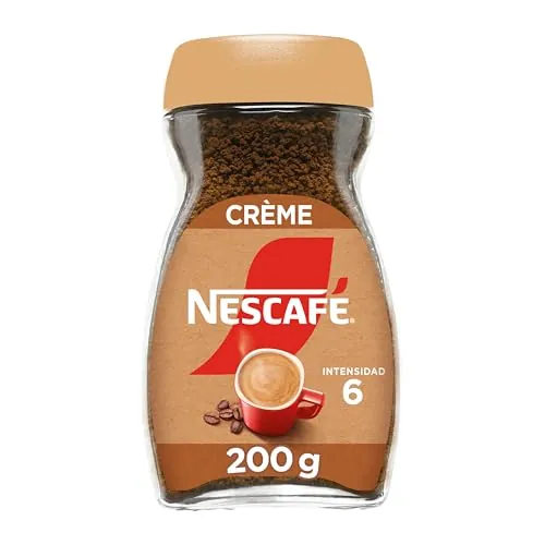 NESCAFÉ CRÈME aroma y sabor, café soluble con crema, frasco de vidrio, 200 g