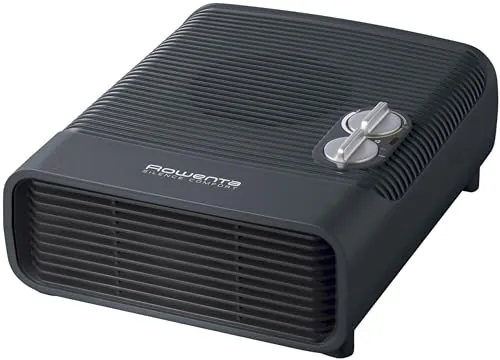 Rowenta Compact Power, calefactor, calentamiento rápido, SO5115 | Silencioso, Controles sencillos y distribución uniforme del calor, Fácil de transportar, Color: Gris oscuro/Negro