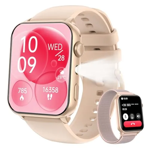 Reloj Inteligente Mujer con Llamada,1,91" Smartwatch Mujer con Pulsómetro- Linterna,Podómetro,SpO2,Monitor Sueño,20 Días Autonomía,Impermeable IP68,110+Modos Deportivo,Reloj Deportivo para Android/iOS