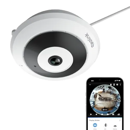 Reolink Cámara WiFi Interior 6MP, Vista Panorámica 360°, Cámara Ojo de Pez