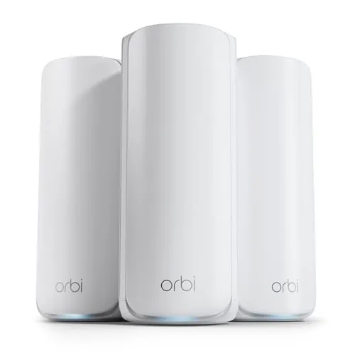 NETGEAR Orbi Serie 870 Sistema WiFi 7 Mesh, hasta 600 m², Pack de 3