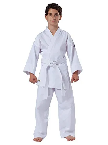 KWON Karate Basic - Kimono de Artes Marciales Infantil, tamaño 100 cm, Color Blanco