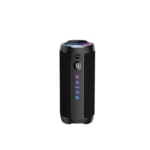 Altavoz Bluetooth Portátil 25W, Potente Altavoz Bluetooth, Altavoces Graves Duales, 25H Reproducción, IPX7, RGB, Emparejamiento TWS, AUX, TF, USB, Ideal Para Actividades Aire Libre, Fiestas,Viajes.