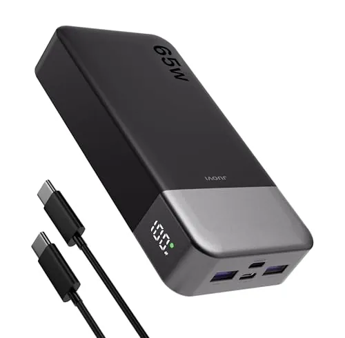 JUOVI Power Bank 65W 20000mAh Cargador Portátil Laptop
