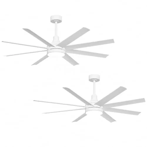 Aigostar Ventilador de Techo con Luz Silencioso 65″， Pack 2， 24W LED， Motor DC Reversible 55W， Mando a Distancia， 6 Velocidades， 2700K-6500K Regulable， Ideal para Dormitorio， Sala o Cocina