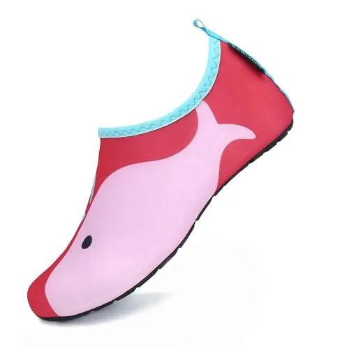 SAGUARO Niños Escarpines Niño Niña Escarpines Agua Antideslizante Zapatillas Agua Transpirable Zapatos Playa para Piscina Natación Surf Acuáticas Rojo,GR.28/29