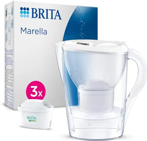 BRITA Jarra filtradora de agua MAXTRA Marella, 3x filtro Pure Performance