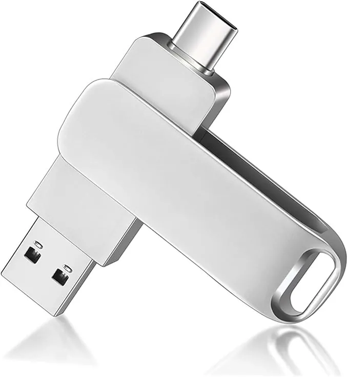 Memoria USB 512GB, Pen Drive USB C 2 en 1 OTG Dual Flash Drive Metal Memory Stick para PC, Tabletas, Macbook, Estéreo de Automóvil, Smartphones,TV