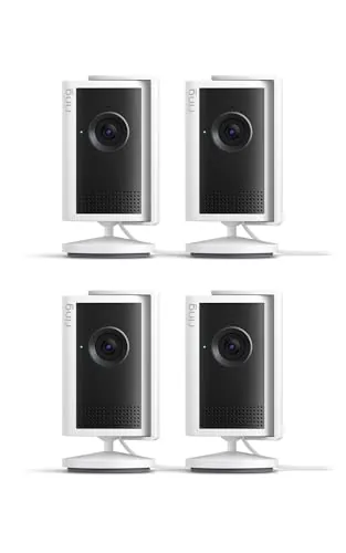 Ring Cámara interior Plus (Indoor Camera Plus, última generación) | Cámara de seguridad, enchufe | Retinal 2K, cubierta manual del objetivo | Prueba gratuita de 30 días del plan de suscripción Ring
