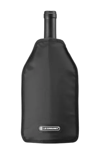 Le Creuset Funda enfriadora para Botellas de Vino o Cava, WA126, Tejido Impermeable, Negro, 59142010006068