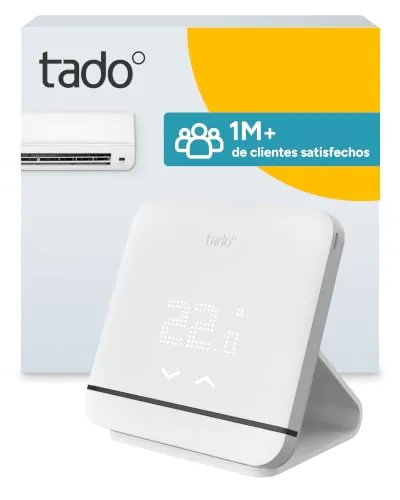 tado° Mando Aire Acondicionado Universal Inteligente con Base, Control digital app – ahorra energía – fácil instalación – compatible con dispositivos Alexa, Siri y Google Assistant