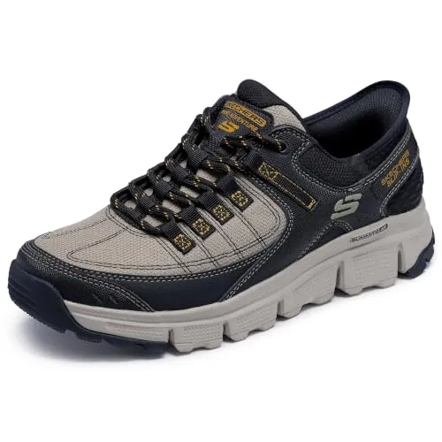 Skechers Hombre Summits At 237622 Slip-In ENTRENADOR, Taupe Synthetic/Mesh/Black Trim, 42 EU