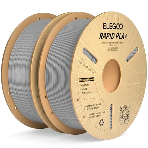 ELEGOO Filamento PLA+ de Alta Velocidad 1.75 2KG Gris