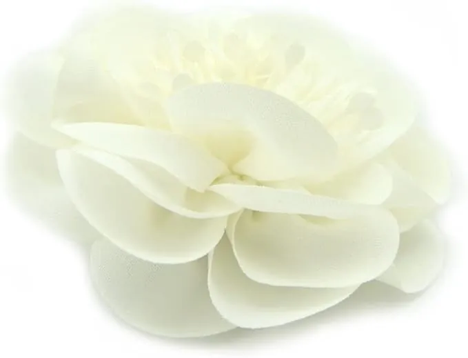 Hermosa Flor Rosa Boda Mujeres Clip de pelo de horquilla(A108)(White)