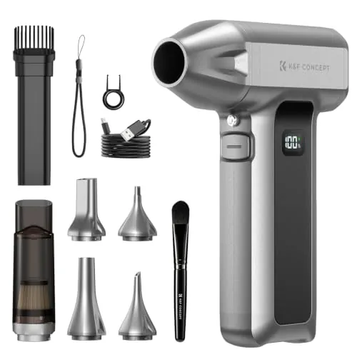 K&F CONCEPT 2-en-1 Soplador y Aspirador Eléctrico, 130.000 RPM