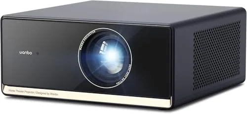 WANBO X5 Pro Proyector 4K Nativo, con Google TV【HDR10 / 1100 ANSI/1080P FHD/Silencioso 26 dB】 Auto Focus y Keystone Automático, Altavoces 12W, Proyector Cine en Casa para Móvil, PC