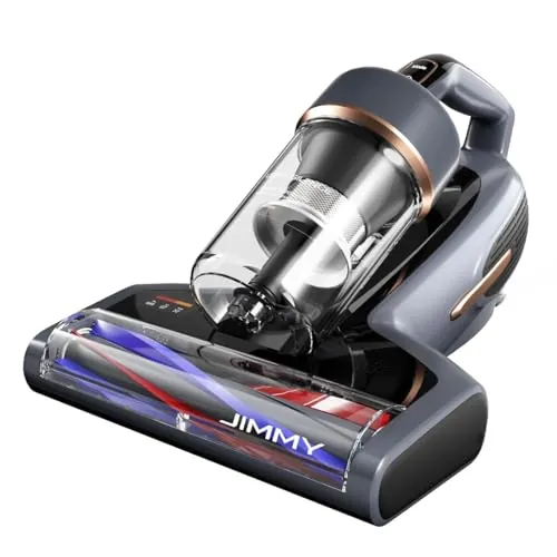 Jimmy BX7 Pro MAX Aspirador de Ácaros 700W, Limpiador de Colchones Aspirador de Cama con Luz UV-C,Viento Caliente 65℃ y Calentador de Grafeno, Sensor de Polvo,Función de Iones Negativos, Pantalla LED