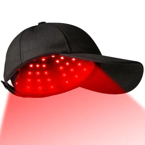 Gorro Luz Roja Crecimiento Capilar Ajustable, Panel Extraíble 7 Modos | Doble longitud de onda 660nm & 850nm, fototerapia suave hombres & mujeres, cuidado diario y estimulación crecimiento cabello