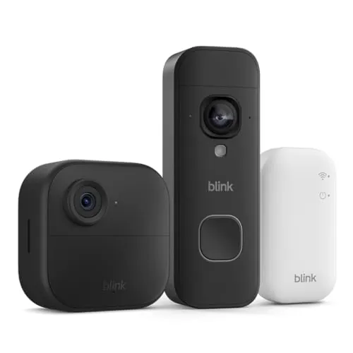 Blink Outdoor 4 con Blink Videotimbre 2K+ con pilas (última generación), Negro, módulo de sincronización básico Incluido