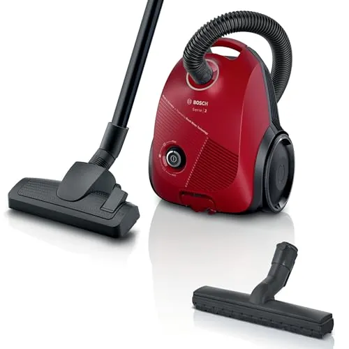 Bosch - Aspirador con Bolsa, Serie 2, Ligero, 3,5 litros, Rojo, BGBS2RD1