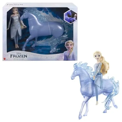 Mattel Disney Frozen Elsa Muñeca de Moda y Caballo Water Nokk