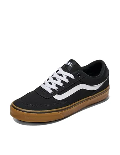 Vans Hombre Brooklyn LS Zapatilla Black and Gum 45 EU