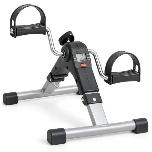 Pedaleador Estático Plegable | Mini Bicicleta Estática Brazos y Piernas | Ejercitador Rehabilitación Mayores | Pedales Antideslizantes | Monitor LCD | Fitness en Casa y Oficina