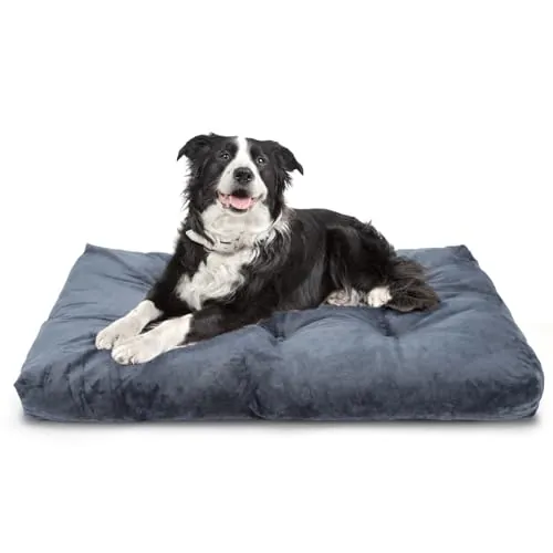 Nobleza Cojín para perros grandes, cama para perros, lavable, cama para perros de felpa, suave y mullida, alfombrilla para perros con parte inferior antideslizante, cama para mascotas, colchón para