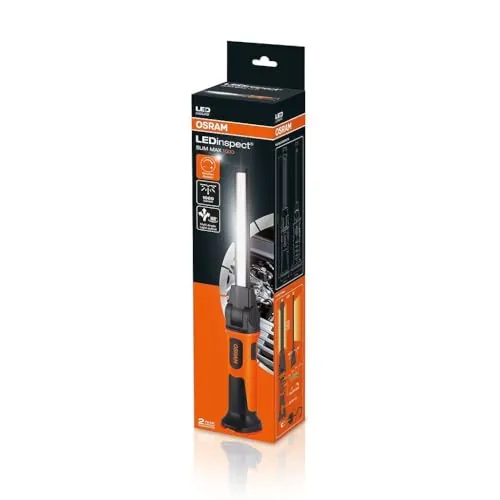 OSRAM LEDinspect Slim MAX1000, luz de inspección LED Delgada, 6000K, luz de Trabajo LED Flexible, magnética y Recargable, Incl. Gancho