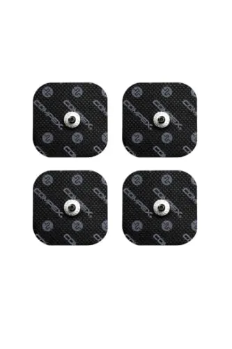 Compex I 4 electrodos Negros 5x5 cm para electroestimuladores I Compatible con electroestimuladores Cable e inalámbricos