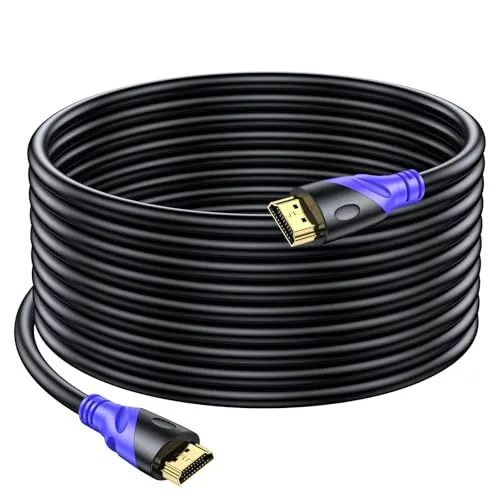 Rommisie Cable HDMI 4K/60HZ 10M (HDMI 2.0,18Gbps) Conectores chapados en oro de ultra alta velocidad, Retorno de audio Ethernet, Video 4K, FullHD1080p 3D Compatible con Playstation Arc PC HDTV