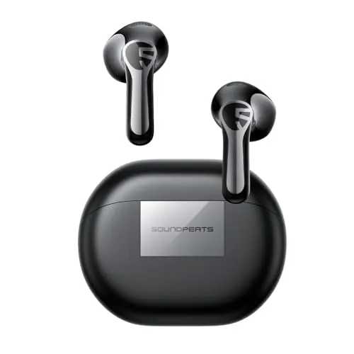 SoundPEATS Air6 HS Auriculares Inalámbricos BT 6.0, Cascos Semiabiertos con Controlador Biomagnético Triple de 13mm, Audio Lossless LDAC y Hi-Res, Cancelación de Ruido 4 Mic, 45H, IPX5, Carga Rápida