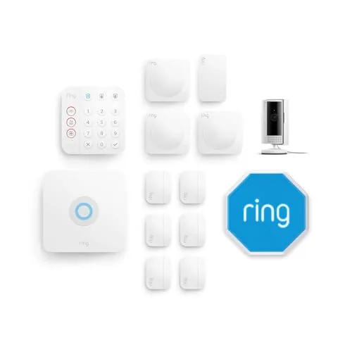 Kit de Ring Alarm XL + Cámara interior (Indoor Camera 2.ª gen.) con sirena para exteriores | Sistema de seguridad para el hogar con alarma y vigilancia asistida opcional - Sin compromiso a largo plazo