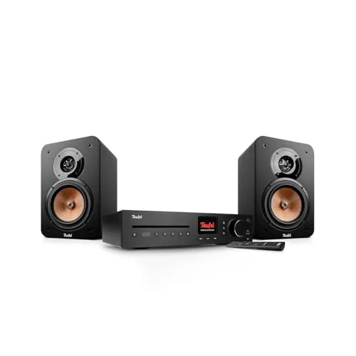 Teufel Ultima 20 KOMBO 3 SE - Cadena HiFi Estéreo con Bluetooth y CD, Potente, LAN, WiFi, Radio Digital DAB+, USB, Sistema de 3 Vías, Música, Películas, Juegos (Negro)