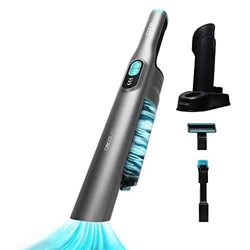 Cecotec Aspirador de Mano sin Cable Conga Rockstar Micro+. 200 W, Digital, 20 kPa, Autonomía de hasta 40 min, 2 Modos, Accesorio 2en1, Accesorio de Tapicerías y Base de Autocargado