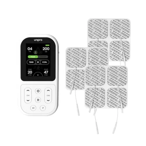 TensCare Unipro +16 electrodos - 4 en 1 TENS, EMS, IFT y Microcorriente. Un Control Total para el Alivio del Dolor, el Fortalecimiento Muscular y la Fisioterapia