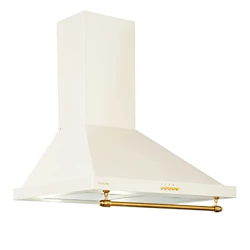 Klarstein Campana Extractora Decorativa 60 cm con Luces LED, Extractor Cocina Flujo Aire 591.5m³/h, Campanas Extractoras Acero, Extractores para Cocina con Filtros Anti Grasa con Bajo Consumo