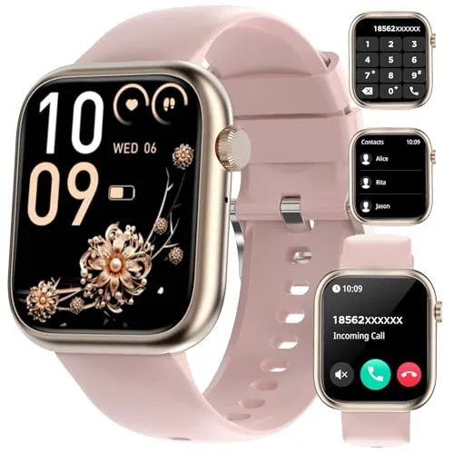 Efolen Reloj Inteligente Mujer Hombre, 1,83" HD Smartwatch con Llamadas BLE5.2/Asistente Voz/120+ Deportivos/Monitor de Sueño/Pulsómetro, Impermeable IP67 Smart Watch para iOS Android
