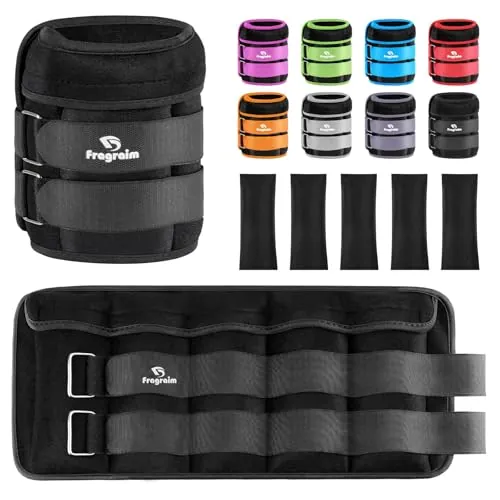 Pesas Tobillos Ajustables 1-10 kg Par con Pesas Extraíbles Para Footing